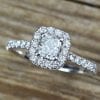 Diamond Engagement Ring, Diamond Infinity Knot Engagement Ring