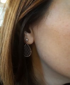 Vintage Earrings, Rose Gold Pearl Dangle Earrings - Image 8