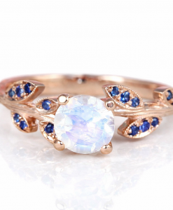 Nature Inspired Leaf & Sapphire