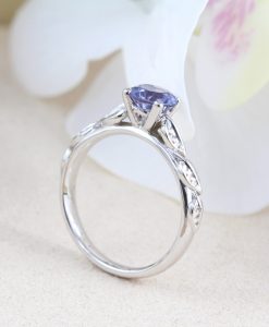 Alexandrite Boho Engagement Ring, Alternative Fantasy Ring - Image 5