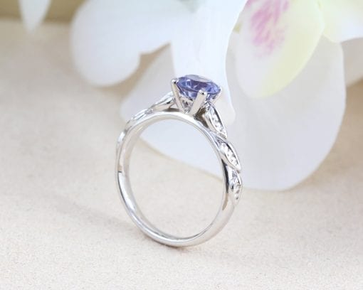 Alexandrite Boho Engagement Ring, Alternative Fantasy Ring