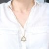 Diamond Star Of David Necklace, Double Heart Diamond Magen David Pendant Jewish Jewelry Bat Mitzvah Gift Gold Anniversary Judaica gift