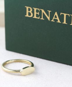 Gold Oval Signet Ring, Personalized Engraved Ring Gold Ring Name Ring Custom Name Jewelry Initials Ring Stacking Ring - Image 6