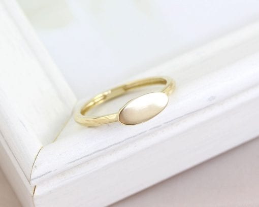 Gold Oval Signet Ring, Personalized Engraved Ring Gold Ring Name Ring Custom Name Jewelry Initials Ring Stacking Ring