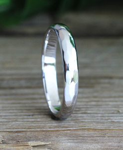 Hammered Wedding Band, Mens Wedding Band - Image 3