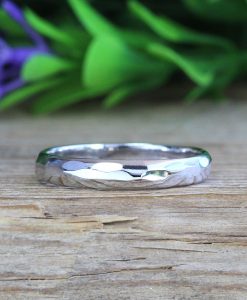 Hammered Wedding Band, Mens Wedding Band - Image 5