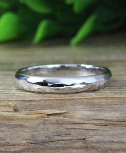 Hammered Wedding Band, Mens Wedding Band - Image 6