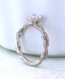 Infinity Nature Engagement Ring, Elvish Wood Engagement Ring - Image 2