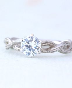 Infinity Nature Engagement Ring, Elvish Wood Engagement Ring - Image 3