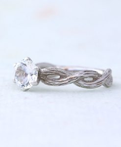 Infinity Nature Engagement Ring, Elvish Wood Engagement Ring - Image 4