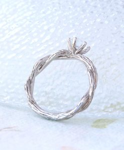 Infinity Nature Engagement Ring, Elvish Wood Engagement Ring - Image 7