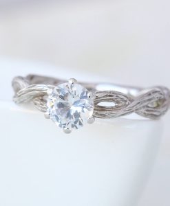 Infinity Nature Engagement Ring, Elvish Wood Engagement Ring - Image 10