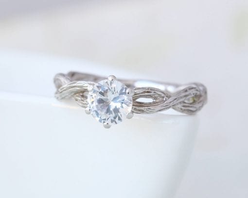 Infinity Nature Engagement Ring, Elvish Wood Engagement Ring