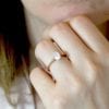 Moonstone Ring Vintage Inspired Oval Rainbow Moonstone Ring, Rose Gold Fire Moonstone Engagement Ring