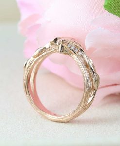Morganite Ring Rose Gold Morganite Engagement Ring, Vintage Marquise Morganite Ring - Image 6