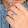 Tanzanite Engagement Ring Tanzanite Ring December Birthstones Ring Promise Ring, Antique Emerald Cut Ring Vintage Edwardian Friendship Ring