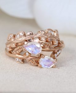 Leaf Wedding Ring, Leaf Wedding Band - Image 7