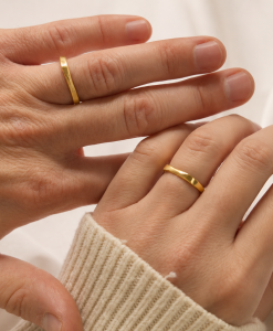 2.7mm Mobius Wedding Band, Mobius Stacking Gold Ring - Image 4