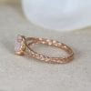 Unique Natural Opal Engagement Ring, Rose Gold Oval Opal Braided Rope Engagement Ring