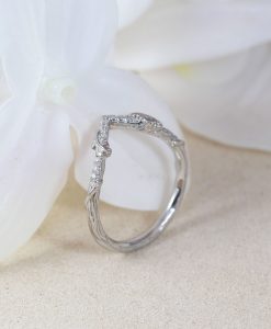 Moonstone Wedding Ring Set, Pear Moonstone Engagement Ring - Image 9