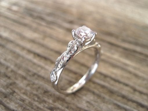 Art Deco White Sapphire Filigree Engagement Ring in 14K White Gold | Vintage  Replica — Antique Jewelry Mall