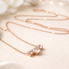 Moonstone Necklace Trio Gemstone Pendant