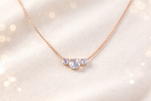 Moonstone Necklace Trio Gemstone Pendant