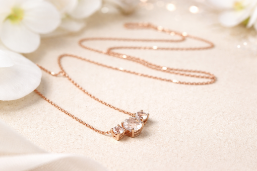 Moonstone Necklace Trio Gemstone Pendant
