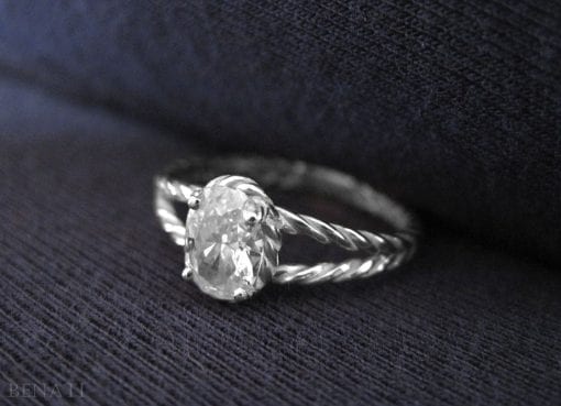 Oval Diamond Engagement ring, Oval Diamond Ring