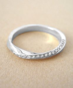 Platinum mobius ring, Diamond mobius ring - Image 2