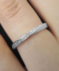 Platinum mobius ring, Diamond mobius ring - Image 3