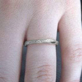 Platinum mobius ring, Diamond mobius ring