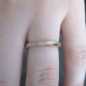 18k Mobius diamond ring, Diamond eternity ring