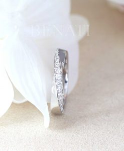 4mm Mobius Ring, Diamond Wedding Ring - Image 4