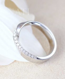 4mm Mobius Ring, Diamond Wedding Ring - Image 5