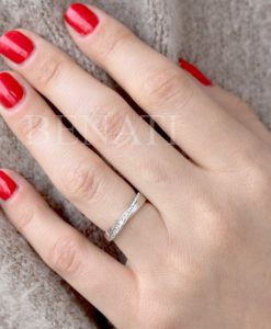 4mm Mobius Ring, Diamond Wedding Ring - Image 6