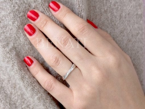 4mm mobius ring, diamond wedding ring