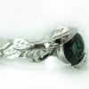 Emerald Engagement Leaf Ring, Leaves Engagement Ring