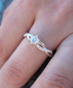 Forever Brilliant Moissanite Engagement Ring, Moissanite Ring - Image 2