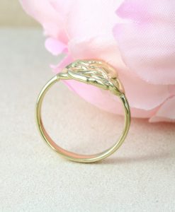 Gold Infinity Knot Promise Ring, Unique Birthday Gift Ring Infinity Flower Anniversary Ring - Image 4