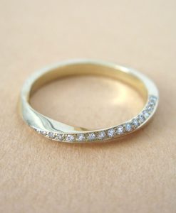 Mobius Diamond Ring, 3mm Diamond Mobius Ring - Image 3