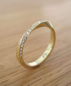 Mobius Diamond Ring, 3mm Diamond Mobius Ring - Image 4