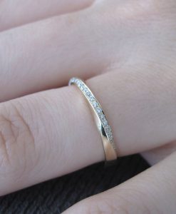 Mobius Diamond Ring, 3mm Diamond Mobius Ring - Image 5