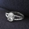 Moissanite Engagement Ring With Rope Band