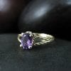 Twisted Rope Amethyst Ring, Rope Engagement Ring