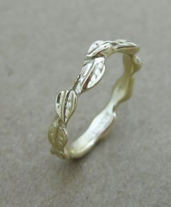 Wedding Leaf Ring, Leaf Wedding Ring - Image 2