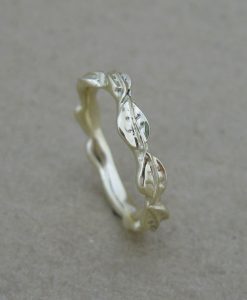 Wedding Leaf Ring, Leaf Wedding Ring - Image 3
