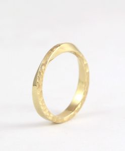 14k Gold Mobius Eternity Women’s 3mm Wedding Band, Gold Wedding Band - Image 5