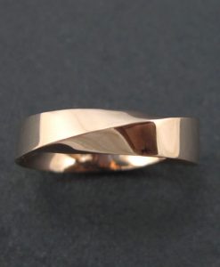 Mobius Men's Wedding Ring, 6mm Mans Gold Wedding Band - Image 2