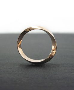 Mobius Men's Wedding Ring, 6mm Mans Gold Wedding Band - Image 4